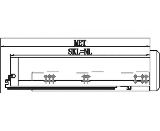 Направляющие WURTH EcoSlide скрытого монтажа, полн. выдвиж. L550 мм, 30 кг 0684250263961 10 – изображение 5