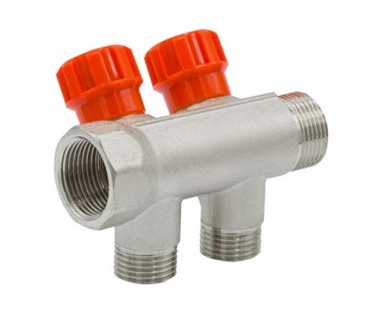 Коллектор VRT 3/4""x1/2"", с регулировочными вентилями, 2 выхода 524076 – изображение 5