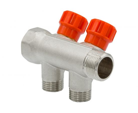 Коллектор VRT 3/4""x1/2"", с регулировочными вентилями, 2 выхода 524076 – изображение 7