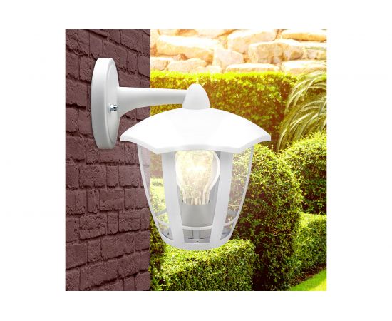 Садово-парковый светильник ЭРА 6 граней, белый, настенный, вниз Б0051198 – изображение 8