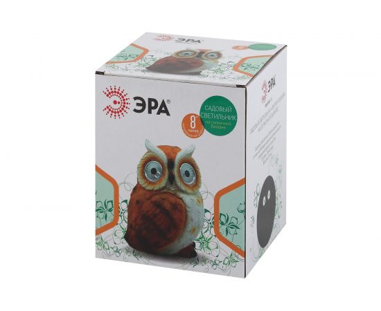 Садовый светильник ЭРА ERAFYS0111 Филин, рыжий, на солнечной батарее Б0044843 – изображение 8