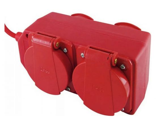 Силовой удлинитель TDM Уз16-02/02 с крышками IP44, 4 места/5м ПВС 3х1,0 SQ1302-0010 