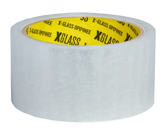 Упаковочная клейкая лента X-Glass прозрачная, 50 мм х 180 м (э), арт. 05105 УТ00000102 