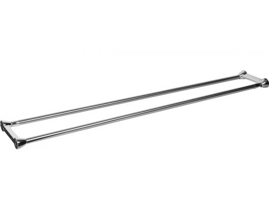 Карниз для ванной комнаты VIDAGE телескопический двойной, 125-225 см, сталь, цвет: хром 1305015 