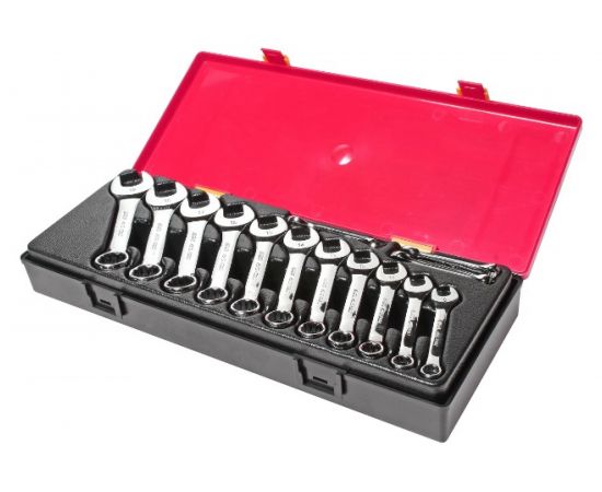 Набор комбинированных укороченных ключей 6-19мм в кейсе 14шт JTC-K6143 