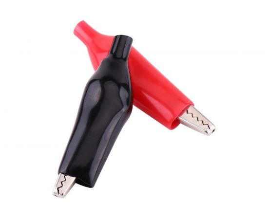 Комплект зажимов "крокодил" Вымпел 50 мм (красный + черный) 5256 