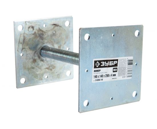 Регулировочная стойка ЗУБР Анкер 140х140х250мм х М24 310266-140 – изображение 2