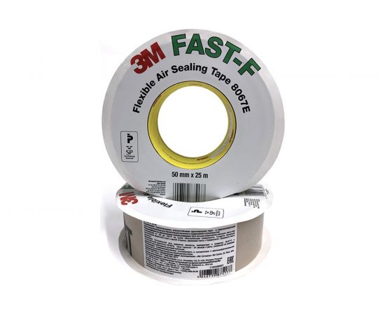 Односторонняя лента для гидроизоляции с разделённым лайнером 3М FAST-F 8067E бежевая, 50 мм х 25 7100086951 – изображение 2