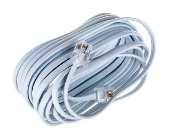 Телефонный шнур-удлинитель REXANT RJ-11, 6P-4C, 5 м, белый 18-3051 – изображение 2