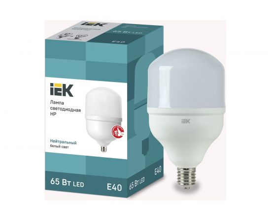 Лампа IEK LED HP 65вт 230В 4000К E40 LLE-HP-65-230-40-E40 – изображение 2