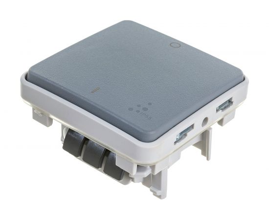 Механизм выключателя Legrand 1-кл. СП PLEXO 10А IP55 серый Leg 069530 125002 – изображение 2