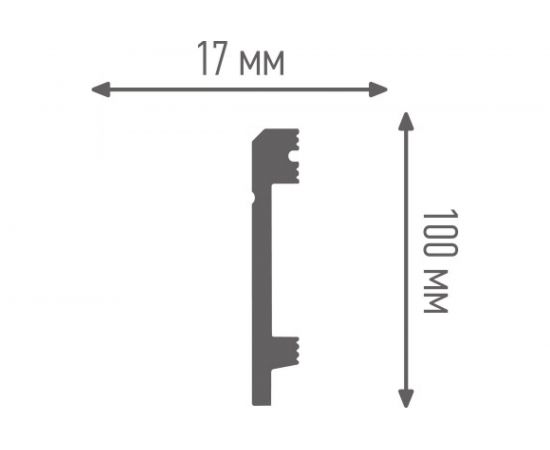 Плинтус ПЛИНТЭКС F 100/17 дюрополимер 14607173945362 – изображение 2