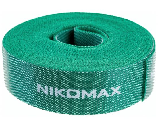 Стяжка-липучка NIKOMAX нарезаемая, в рулоне 5 м, ширина 25 мм, зеленая NMC-CTV05M-25-RL-GN – изображение 2