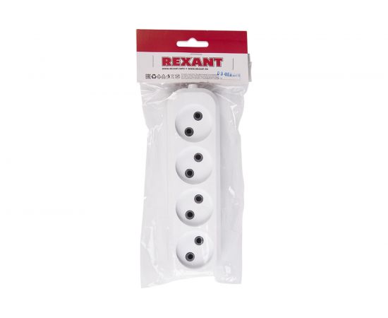 Розеточная колодка REXANT 4 гнезда без заземления 11-8715 – изображение 3