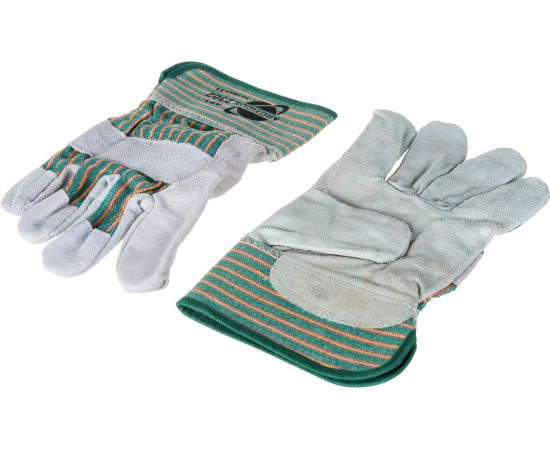 Комбинированные перчатки ARCTICUS серые, спилок КРС ВС кл, х/б подкладка, крага 2302-111 – изображение 3