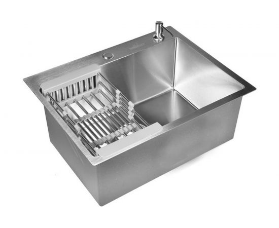 Комплект кухонная мойка из нержавеющей стали WISENT W35848/W302644/W405A/GER010 – изображение 3