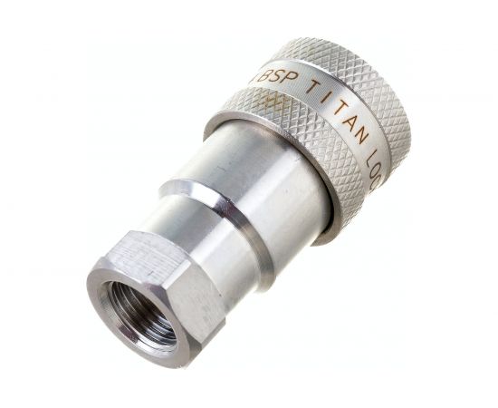 Соединение быстроразъемное серия А ISO 7241-A (1/4; розетка; нержавеющая сталь 304) TITAN LOCK TL2AF-S – изображение 3