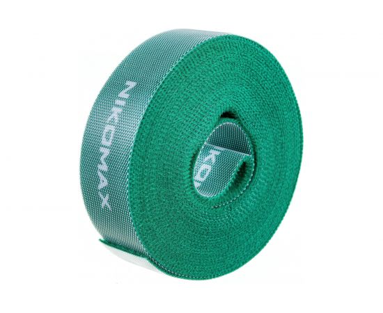 Стяжка-липучка NIKOMAX нарезаемая, в рулоне 5 м, ширина 25 мм, зеленая NMC-CTV05M-25-RL-GN – изображение 3
