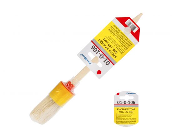 Круглая кисть №06, диаметр 30 мм РемоКолор 01-0-106 – изображение 4