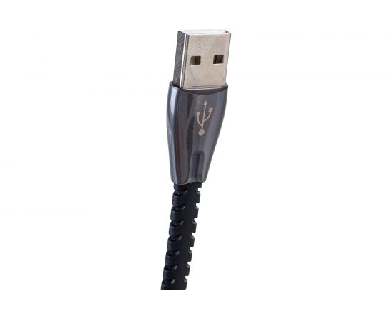 USB-кабель HOCO, AM-8pin Lightning 1.2 метра, 2.4A, плоский, ПВХ, чёрный 23753-U58iBK – изображение 5