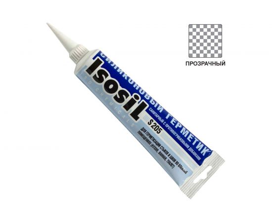 Силиконовый санитарный герметик для ванной и кухни ISOSIL S205 бесцветный, 115 мл 2050008 – изображение 5