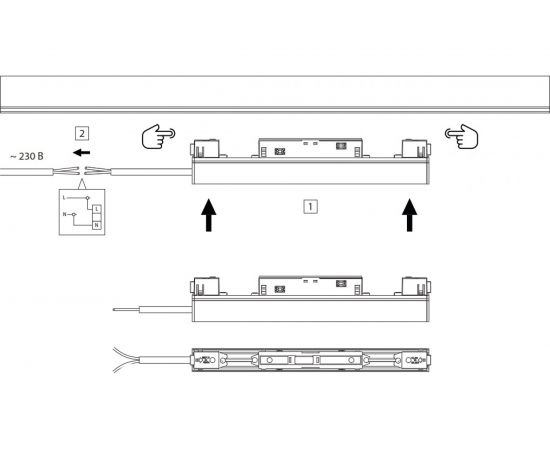 Трековый светодиодный магнитный светильник Wolta, 20Вт, 4000К, 48В, IP40, черный WMLS-20W/05B – изображение 5