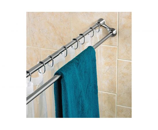 Карниз для ванной комнаты VIDAGE телескопический двойной, 125-225 см, сталь, цвет: хром 1305015 – изображение 5