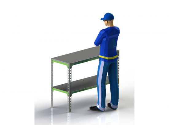 Стол-верстак 950x1000x400 (одна полка) SVPI951040 – изображение 5