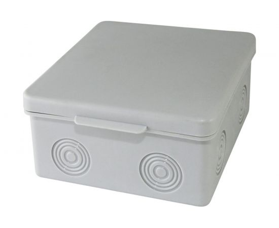 Распаечная коробка TDM ОП 80x80x50мм, крышка, IP54, 7 входов, без гермовводов, индивидуальный штрихкод SQ1401-0822 