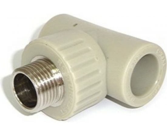 Тройник RTP PN25 комбинированный, наружная резьба D20х1/2"", серая 10995 