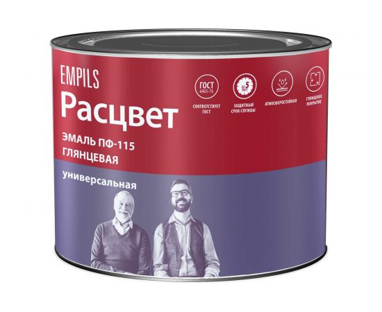 Эмаль Расцвет ПФ-115 черная, 0.5 кг 10092 