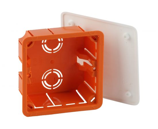 Распаячная коробка ЭРА KRT 92х92х45мм, для твердых стен, саморезы, крышка, IP20, 126/1134 Б0047256 