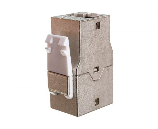 Проходной адаптер Hyperline CA2-KJ-C6-SH-BK (coupler), RJ-45(8P8C) формата Keystone Jack 444916 