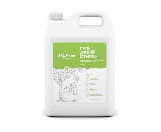 Биоразлагаемый гипоаллергенный гель для стирки MeloMama Королева яблонь, 5 л 76862 