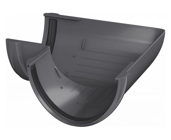 Угол желоба Технониколь (ПВХ; 90 градусов; серый; 1 шт) TN425860 