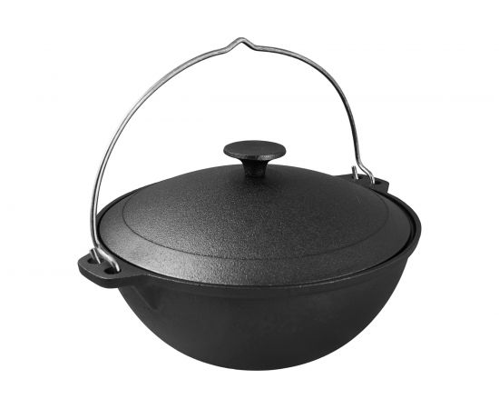 Казан с крышкой MYRON COOK чугун, 12 л MC0122 