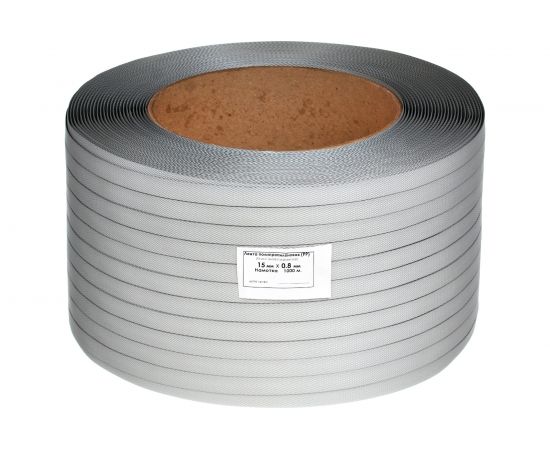 Лента Кордленд ПП 15x0,8x1км (210кгс) серый, М/ПА PP-00720 