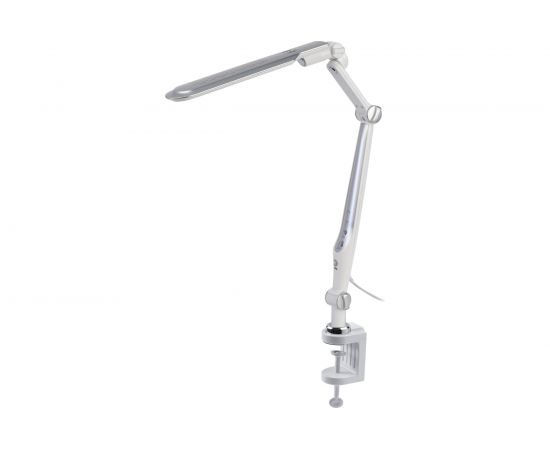 Настольный светодиодный светильник ЭРА NLED-496-12W-S на струбцине, серебро Б0052768 