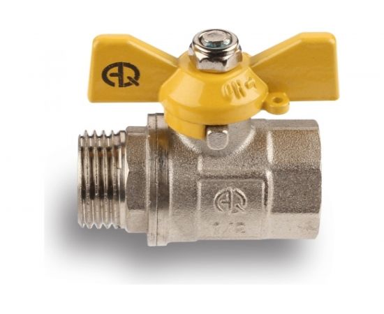 Шаровой кран для газа AQUALINK 3/4 вн-нар бабочка 7110 
