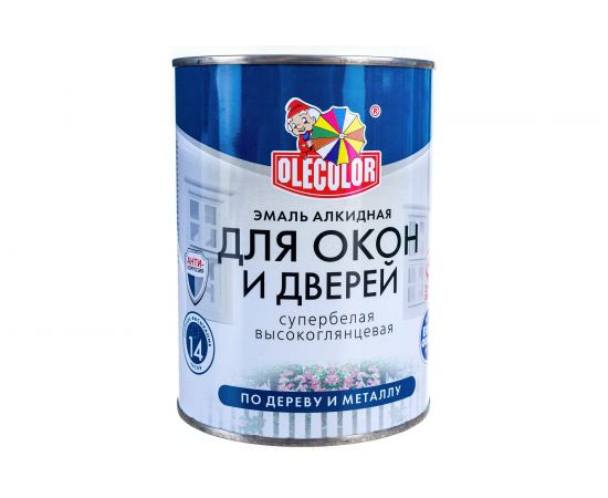 Эмаль для окон и дверей OLECOLOR белый, 0.9 кг 4300001301 