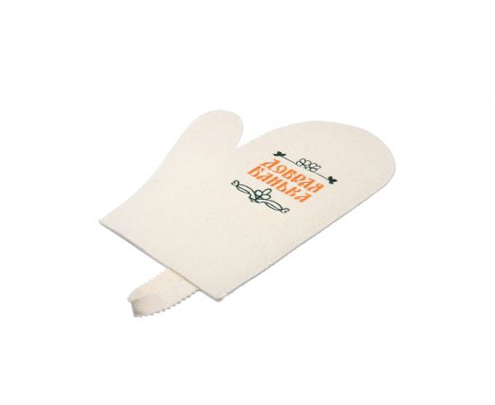 Рукавица для сауны Банные штучки Добрая банька, войлок 100% 41045 