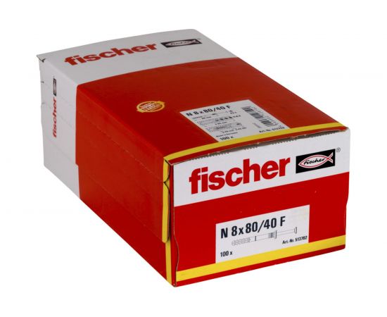 Дюбель-гвоздь Fischer N 8X80/40 F 100 шт. 513702 – изображение 2