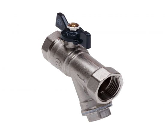 Шаровой кран AQUALINK вн-вн 3/4 Vs B с фильтром, бабочка 1162 – изображение 2