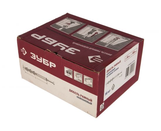 Дюбель рамный с шурупом 50 шт. (10х100 мм; PZ; ТФ5) Зубр 4-301455-10-100 – изображение 2