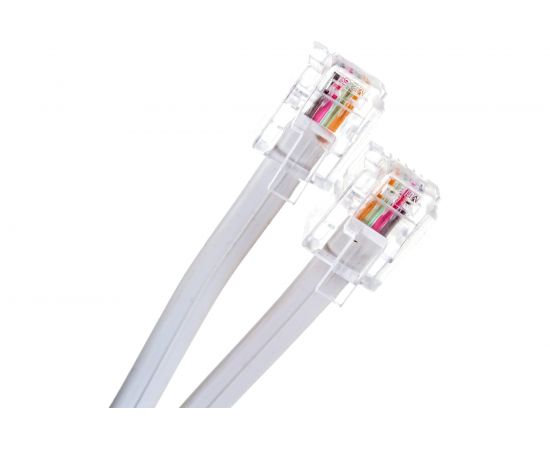 Телефонный шнур-удлинитель REXANT RJ-11, 6P-4C, 2 м, белый 18-3021 – изображение 2