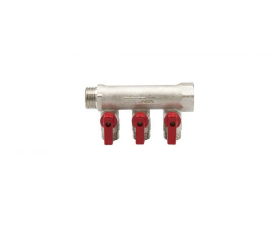 Коллектор VRT 3/4""x1/2"", с отсечными кранами, 3 выхода 531862 – изображение 2