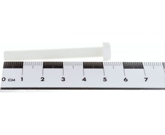 Винт с цилиндрической головкой со шлицем DINFIX DIN 84, полиамид (пластик), M6x50, 10 шт. 00-00001507 – изображение 2