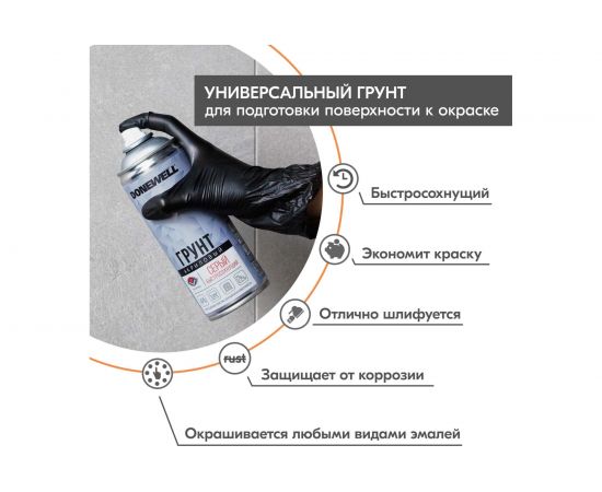 Грунт универсальный акриловый DONEWELL серый DW-2101 – изображение 3