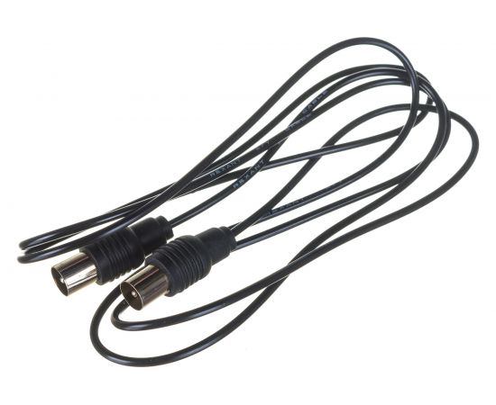 Антенный кабель удлинитель REXANT ТВ штекер - штекер 1,5 метра, черный 17-5021 – изображение 3