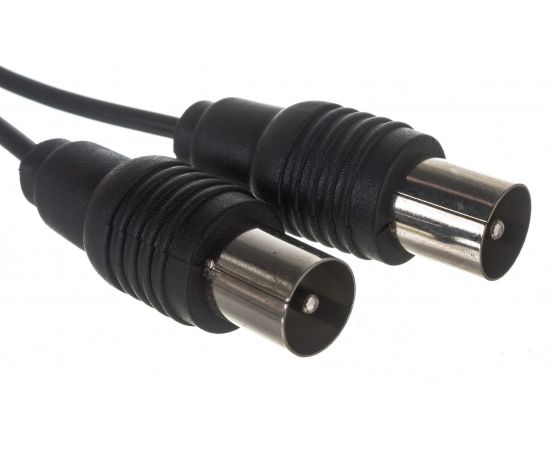 Антенный кабель удлинитель REXANT ТВ штекер - штекер 1,5 метра, черный 17-5021 – изображение 4